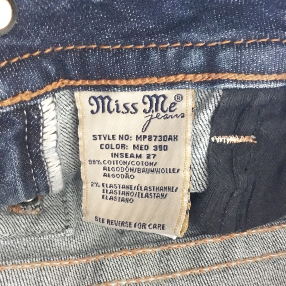 Miss Me Ankle Skinny Mid Rise Pants Size 26 Jeans Pants - Picture 6 of 6